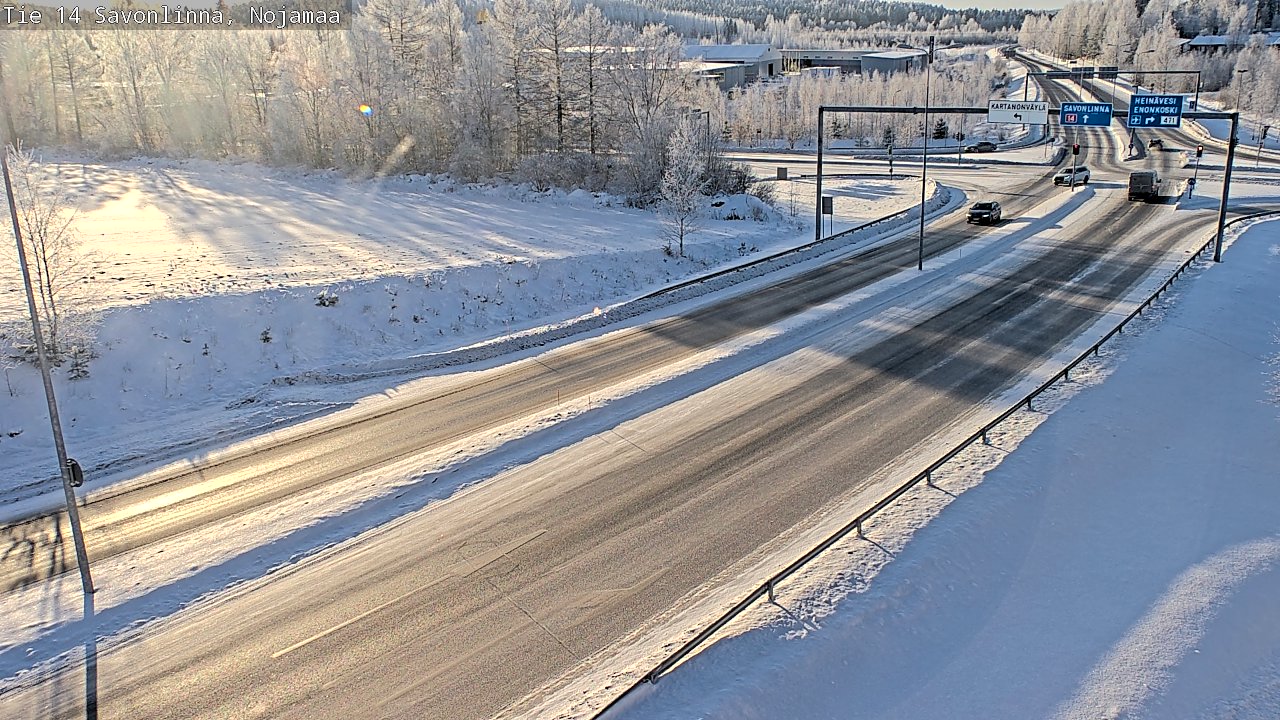 Weather Camera Image Väg 14 Nyslott, Nojanmaa, Savonlinna, Etelä-Savo