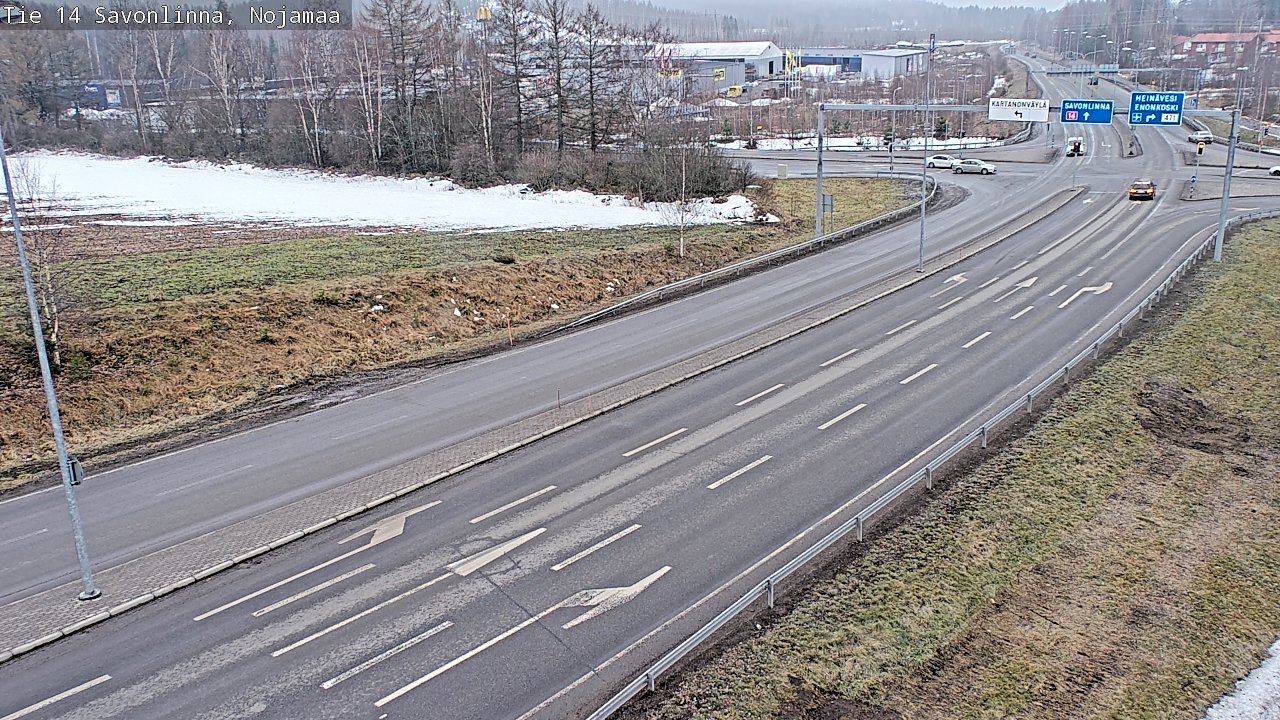 Weather Camera Image Väg 14 Nyslott, Nojanmaa, Savonlinna, Etelä-Savo