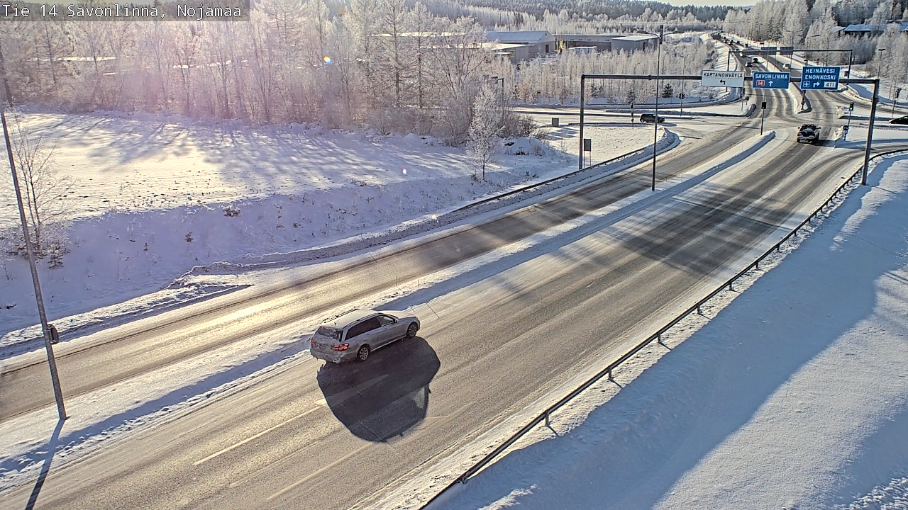 Weather Camera Image Väg 14 Nyslott, Nojanmaa, Savonlinna, Etelä-Savo