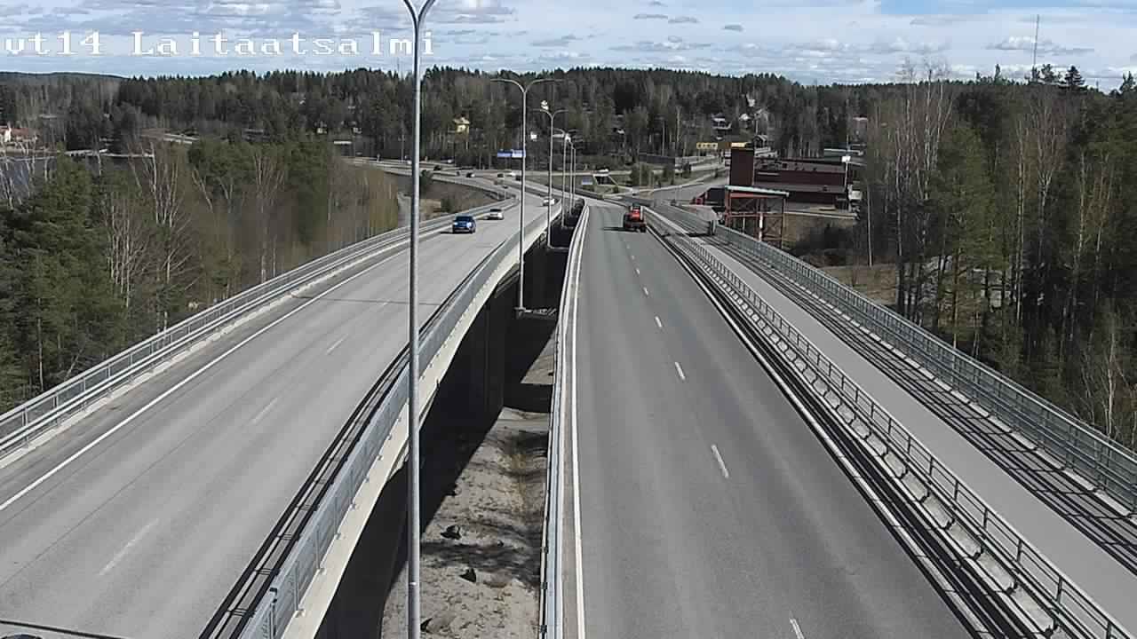 Weather Camera Image Väg 14 Nyslott, Laitaatsalmi, Savonlinna, Etelä-Savo