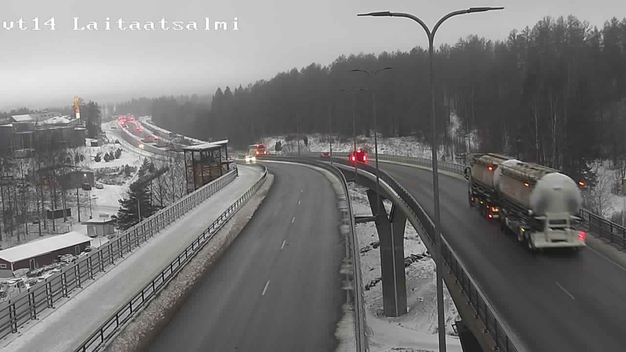 Weather Camera Image Väg 14 Nyslott, Laitaatsalmi, Savonlinna, Etelä-Savo
