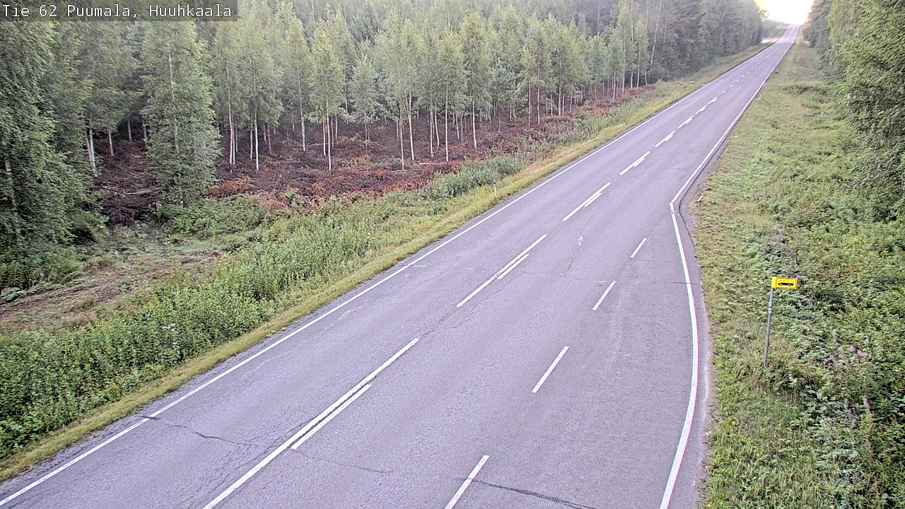 Weather Camera Image Väg 62 Puumala, Huuhkaala, Puumala, Etelä-Savo