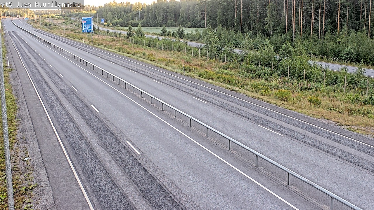 Weather Camera Image Road 5 Juva, Nuutilanmäki, Juva, Etelä-Savo