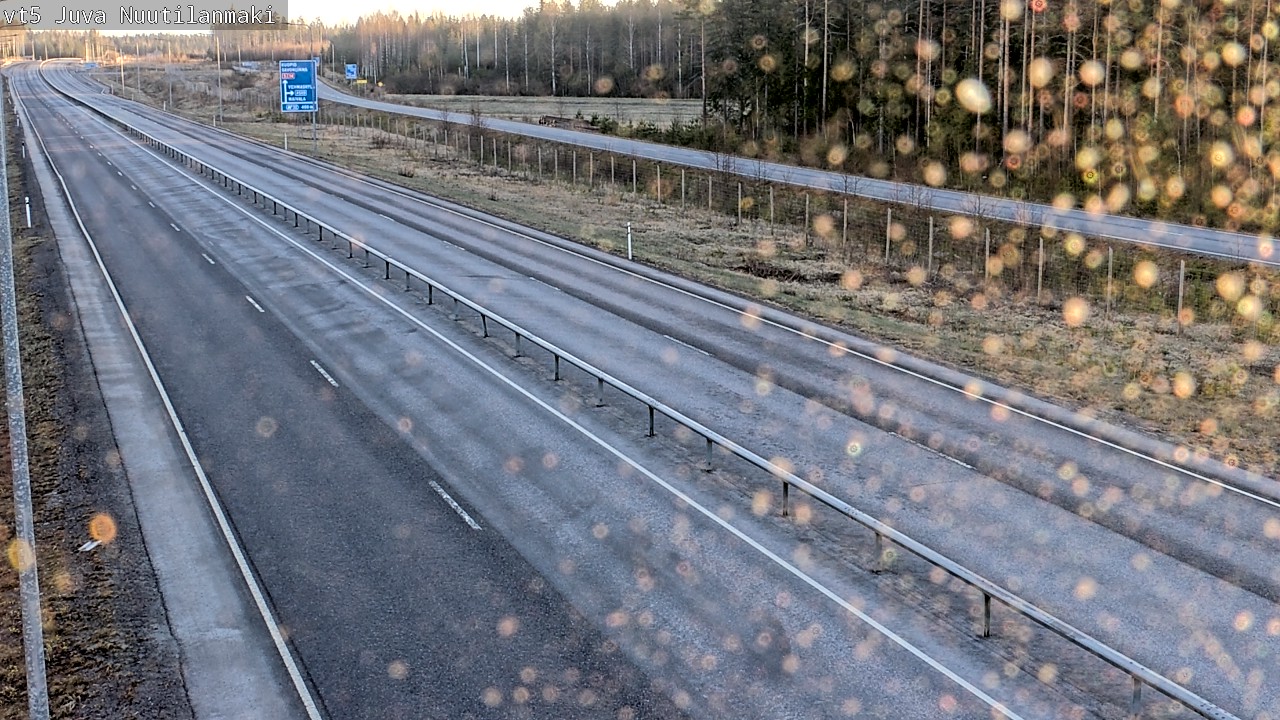 Weather Camera Image Väg 5 Juva, Nuutilanmäki, Juva, Etelä-Savo