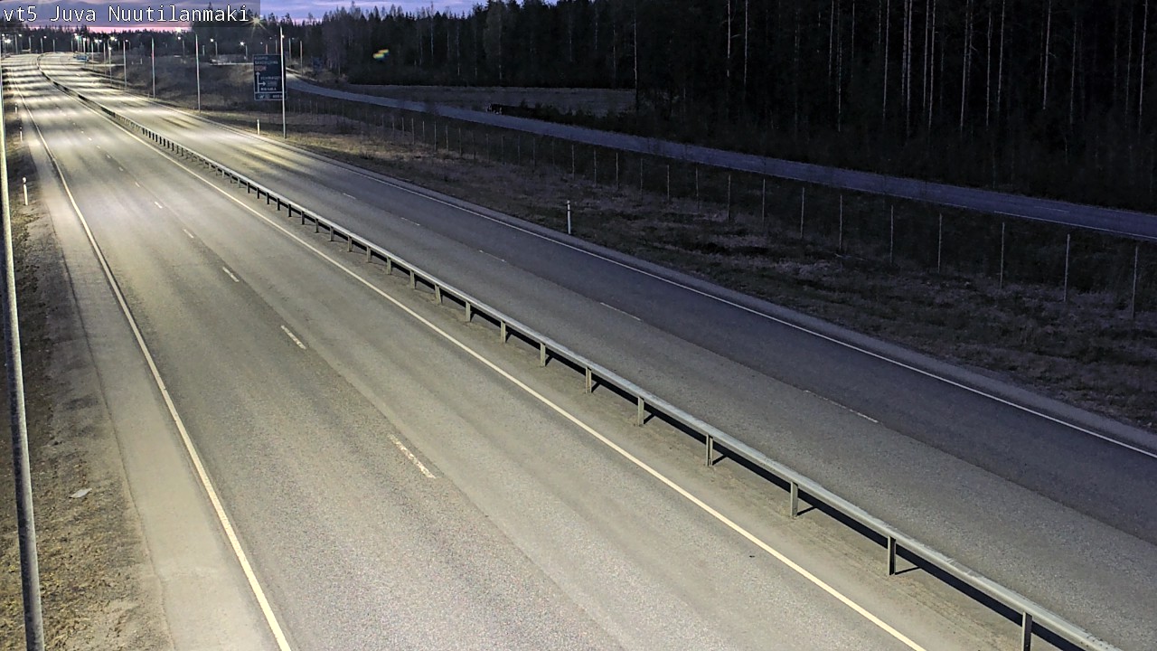 Weather Camera Image Väg 5 Juva, Nuutilanmäki, Juva, Etelä-Savo