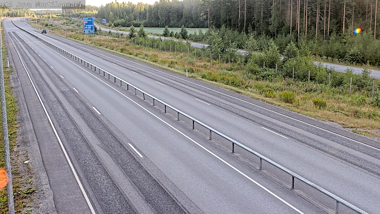 Weather Camera Image Road 5 Juva, Nuutilanmäki, Juva, Etelä-Savo