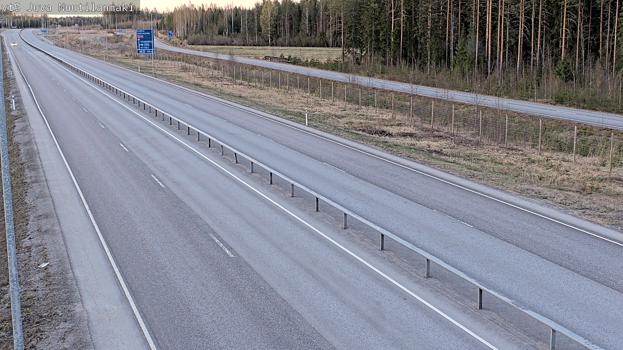 Weather Camera Image Väg 5 Juva, Nuutilanmäki, Juva, Etelä-Savo