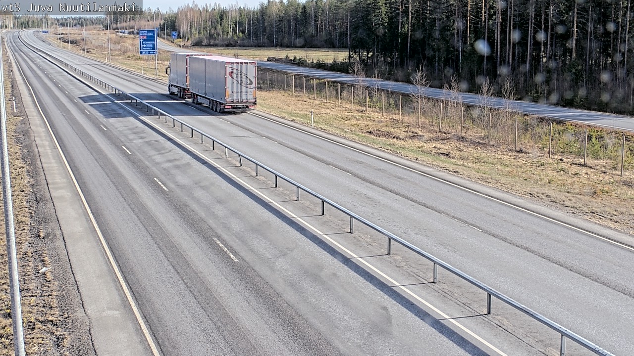 Weather Camera Image Väg 5 Juva, Nuutilanmäki, Juva, Etelä-Savo