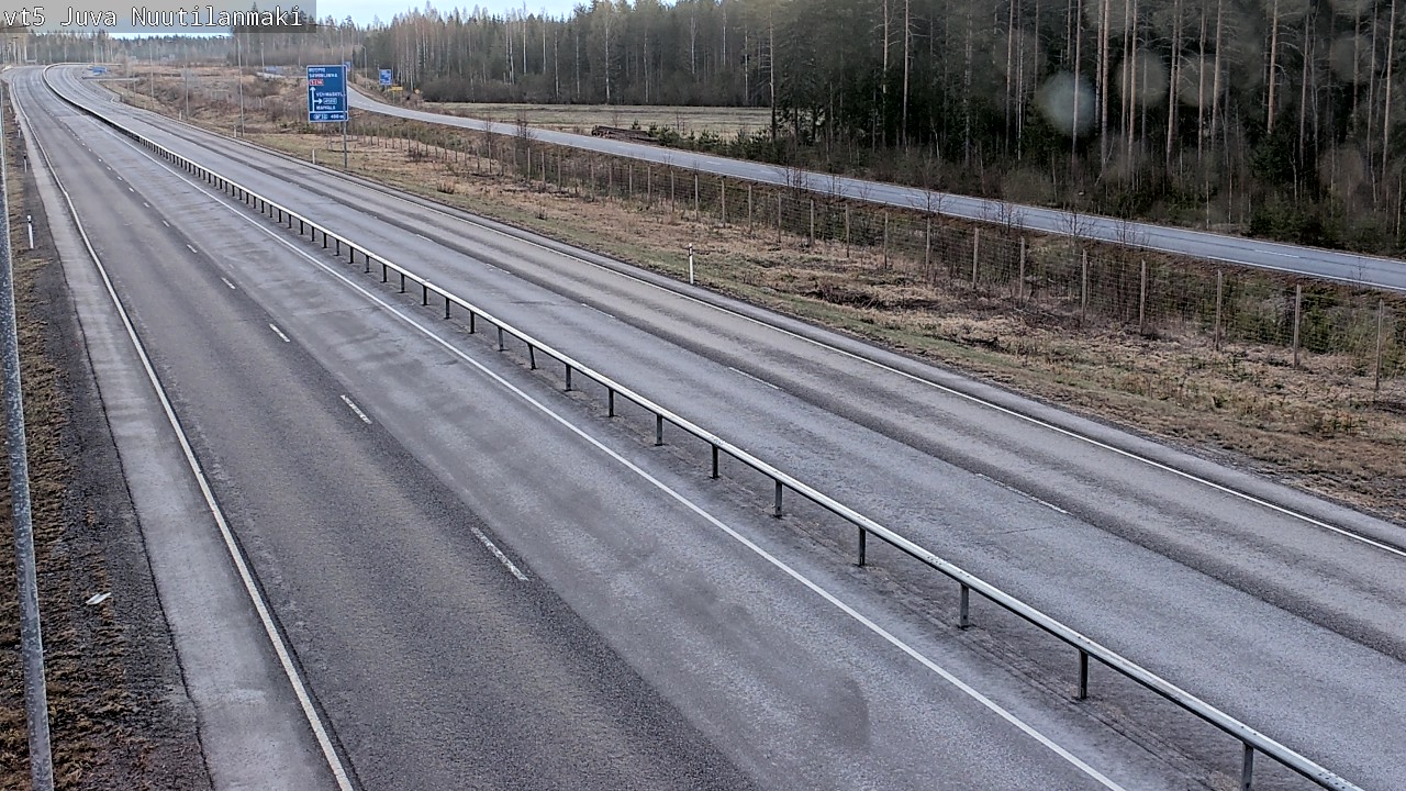 Weather Camera Image Väg 5 Juva, Nuutilanmäki, Juva, Etelä-Savo
