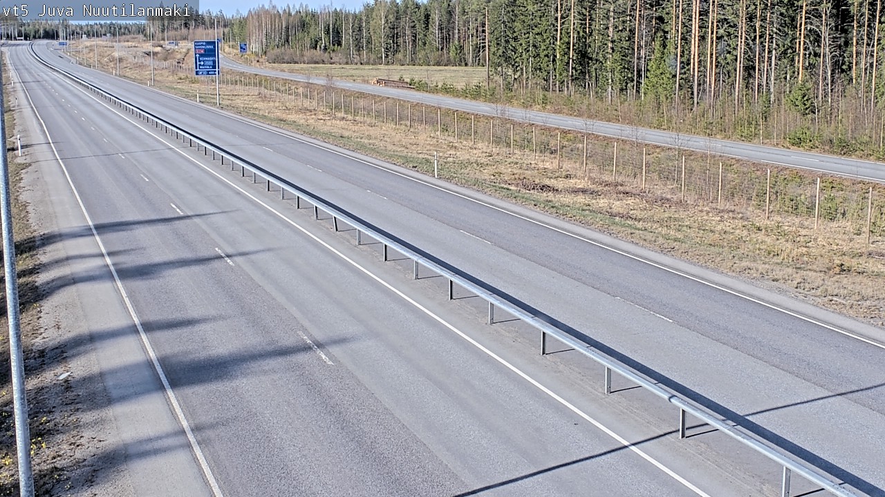 Weather Camera Image Väg 5 Juva, Nuutilanmäki, Juva, Etelä-Savo