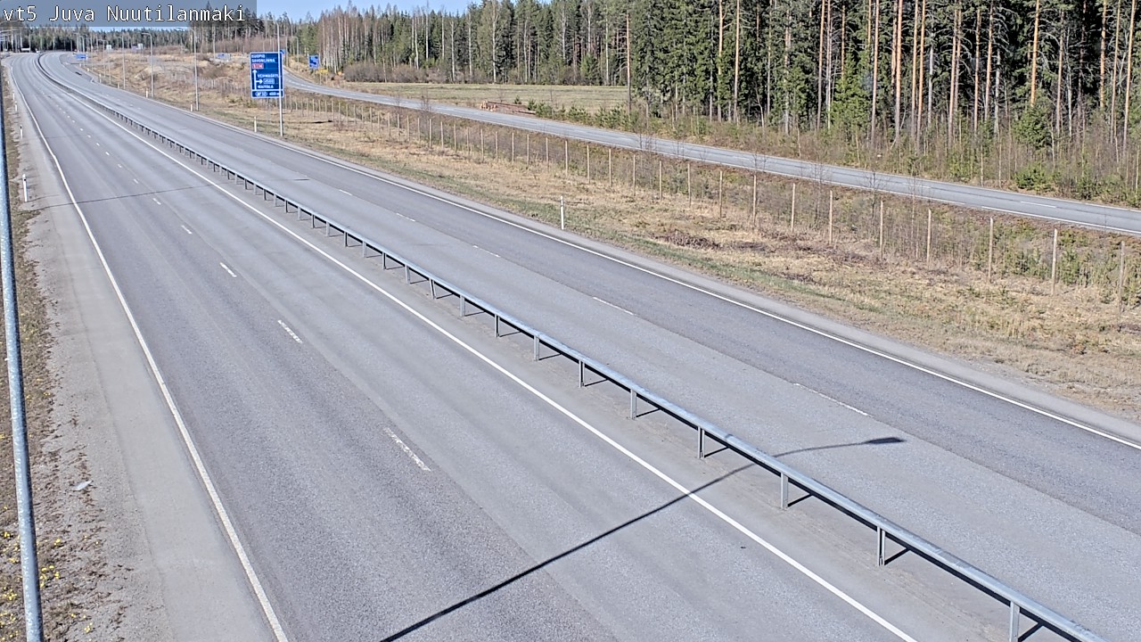 Weather Camera Image Väg 5 Juva, Nuutilanmäki, Juva, Etelä-Savo