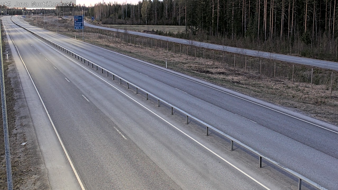 Weather Camera Image Väg 5 Juva, Nuutilanmäki, Juva, Etelä-Savo