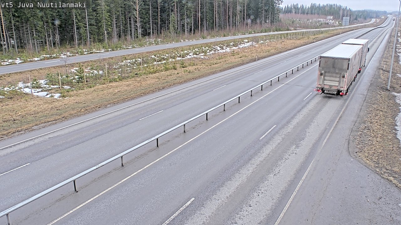 Weather Camera Image Road 5 Juva, Nuutilanmäki, Juva, Etelä-Savo