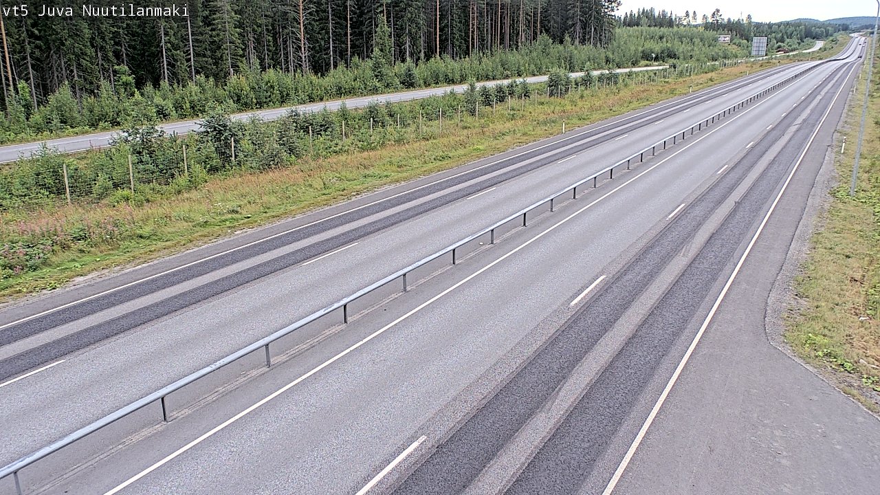 Weather Camera Image Väg 5 Juva, Nuutilanmäki, Juva, Etelä-Savo