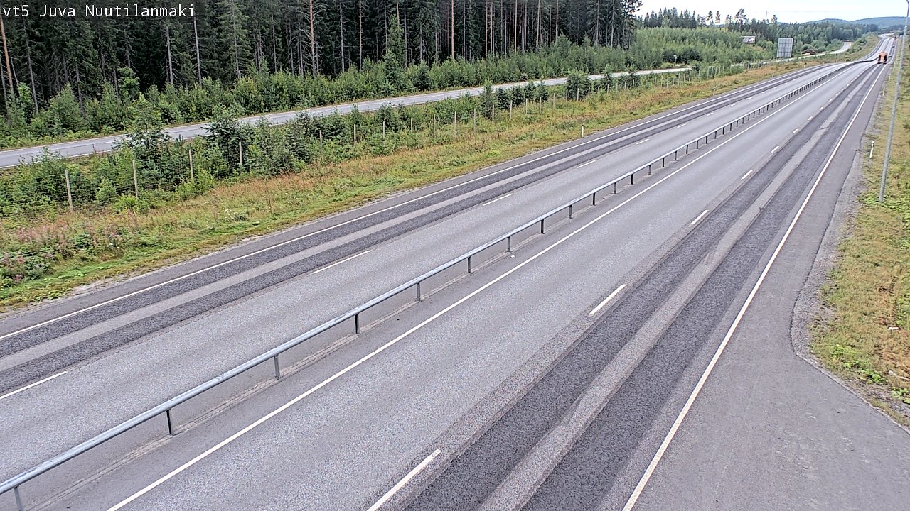 Weather Camera Image Väg 5 Juva, Nuutilanmäki, Juva, Etelä-Savo