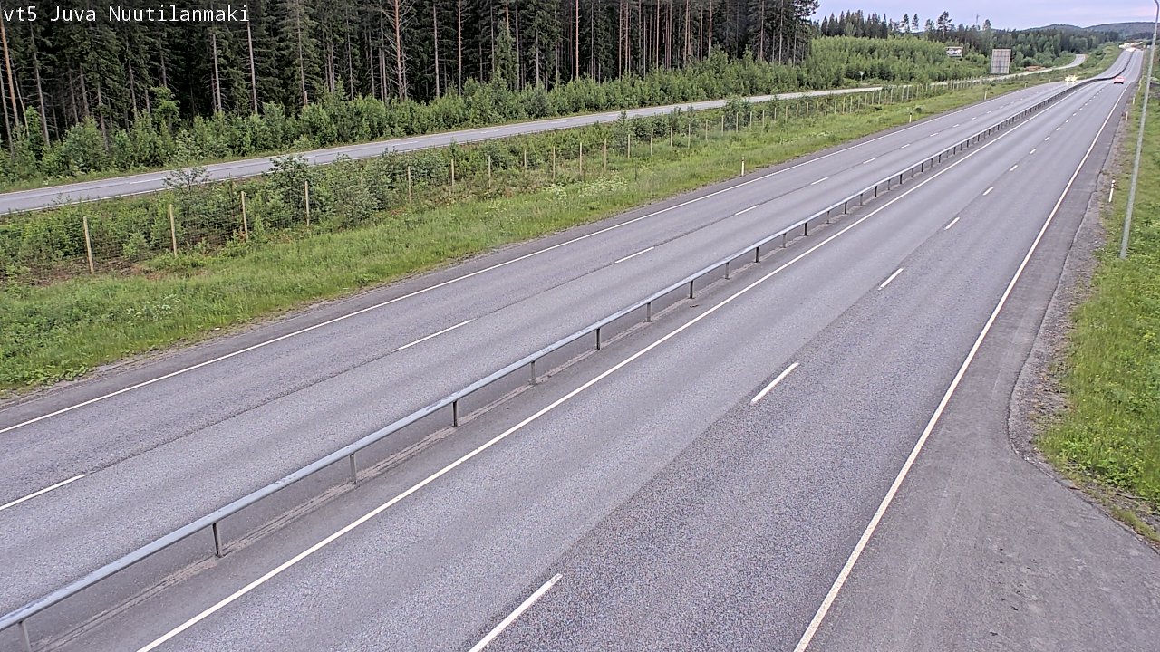 Weather Camera Image Väg 5 Juva, Nuutilanmäki, Juva, Etelä-Savo