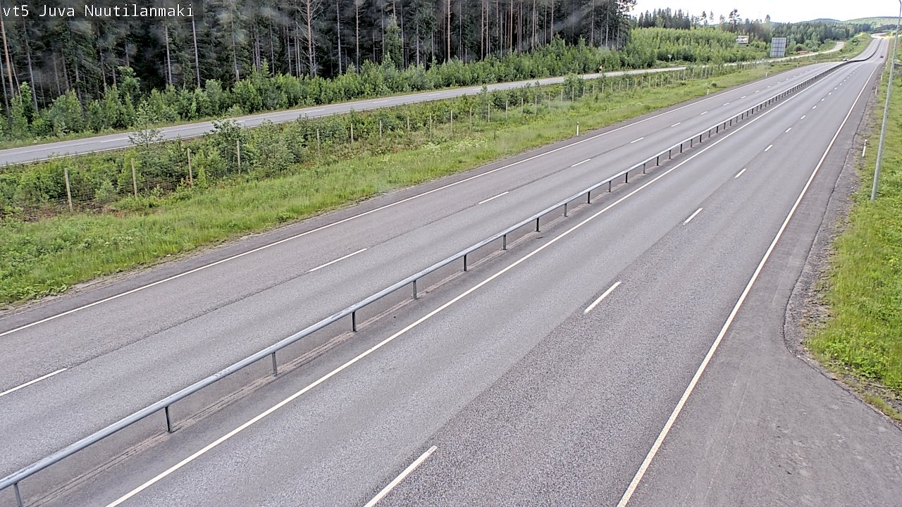 Weather Camera Image Väg 5 Juva, Nuutilanmäki, Juva, Etelä-Savo