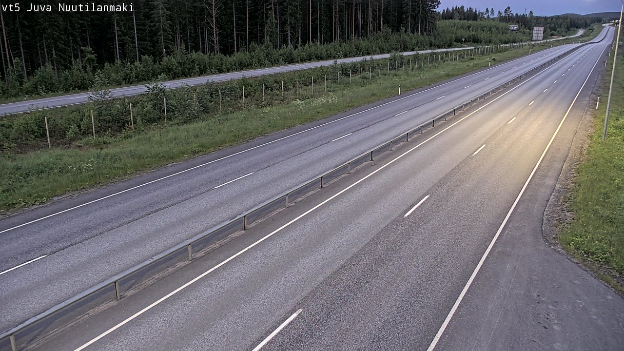 Weather Camera Image Väg 5 Juva, Nuutilanmäki, Juva, Etelä-Savo
