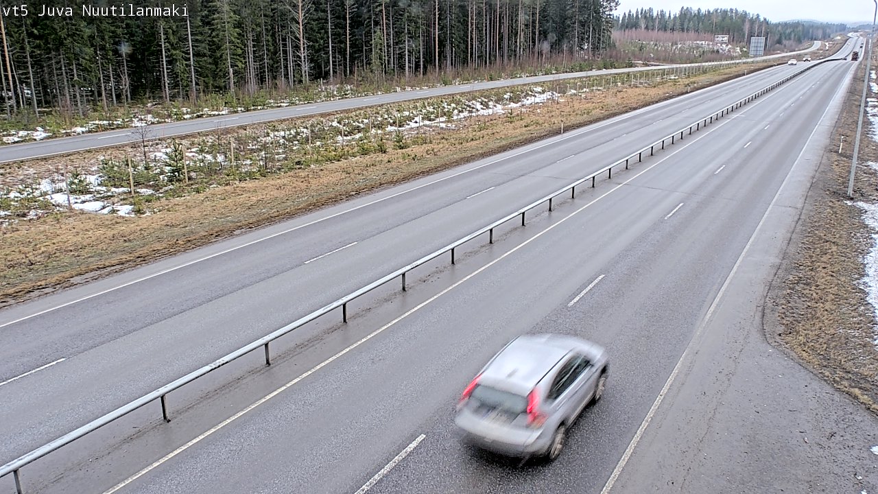 Weather Camera Image Väg 5 Juva, Nuutilanmäki, Juva, Etelä-Savo