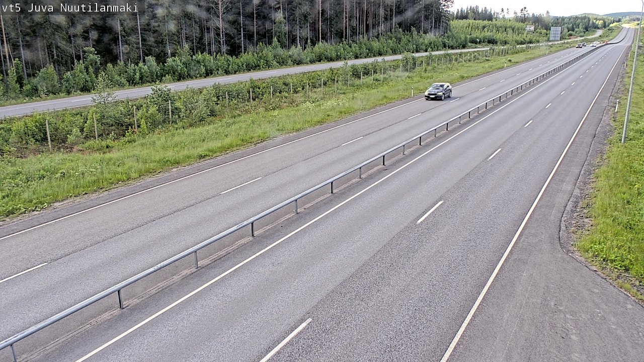 Weather Camera Image Väg 5 Juva, Nuutilanmäki, Juva, Etelä-Savo