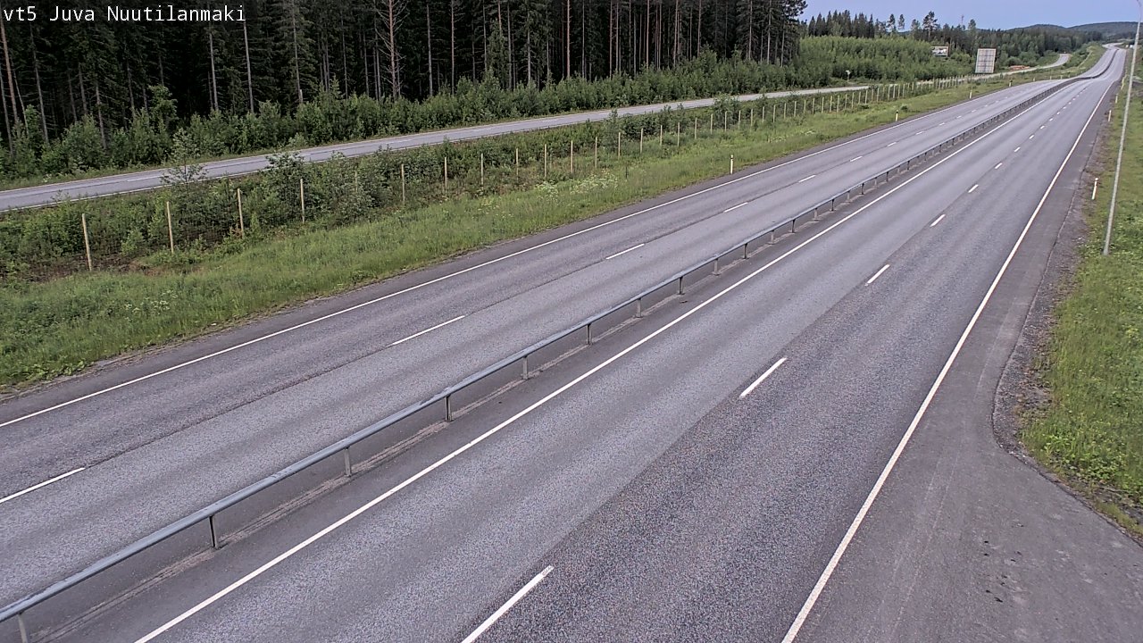 Weather Camera Image Väg 5 Juva, Nuutilanmäki, Juva, Etelä-Savo