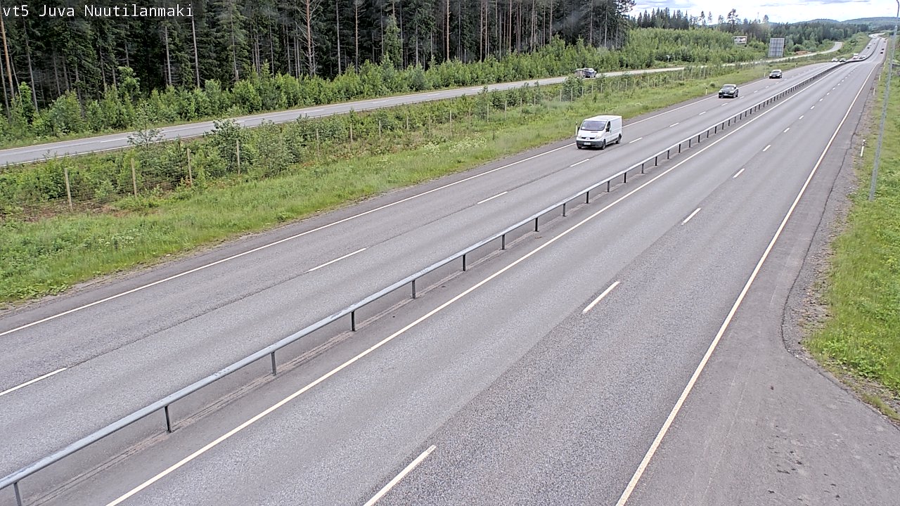 Weather Camera Image Väg 5 Juva, Nuutilanmäki, Juva, Etelä-Savo
