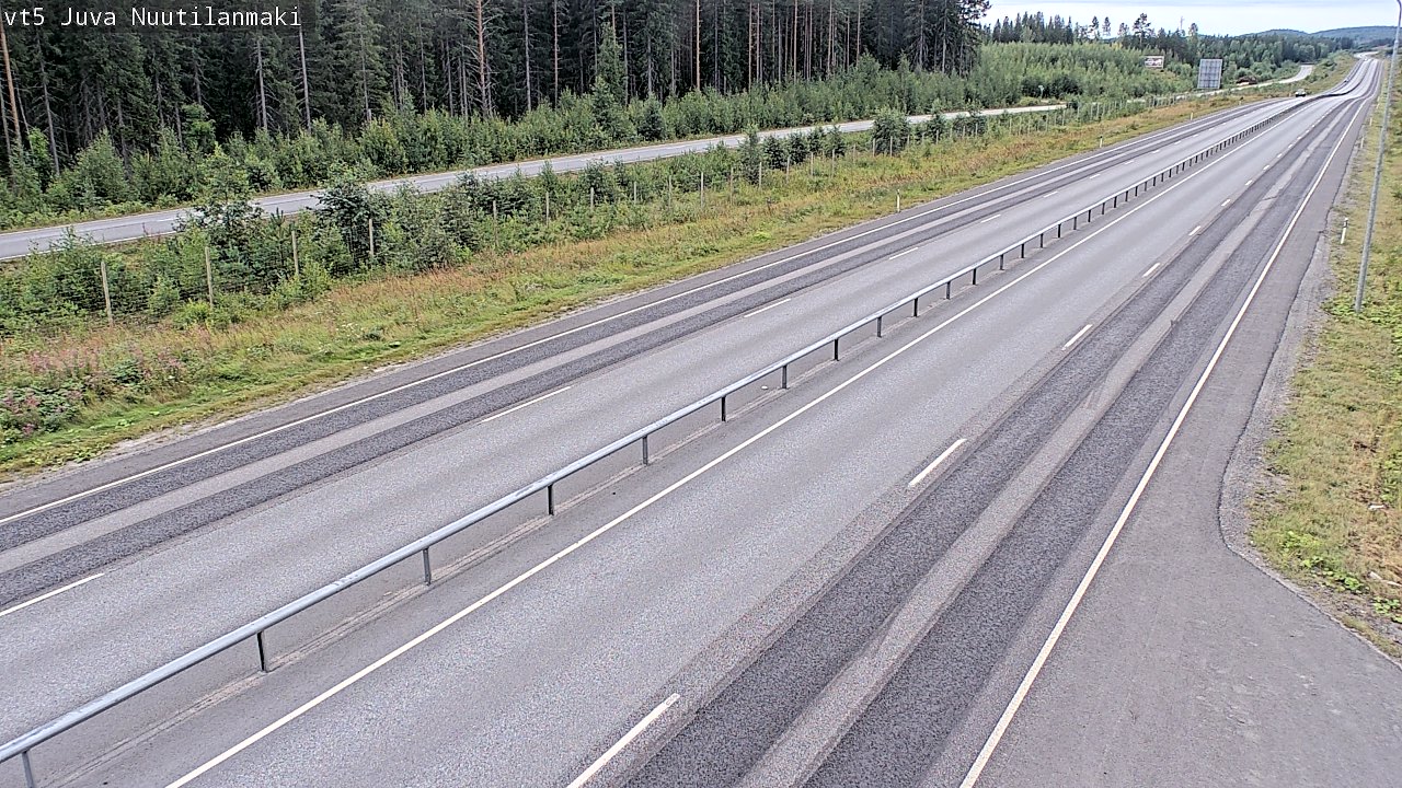 Weather Camera Image Väg 5 Juva, Nuutilanmäki, Juva, Etelä-Savo
