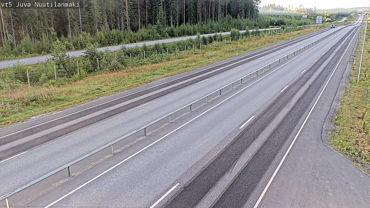 Weather Camera Image Väg 5 Juva, Nuutilanmäki, Juva, Etelä-Savo