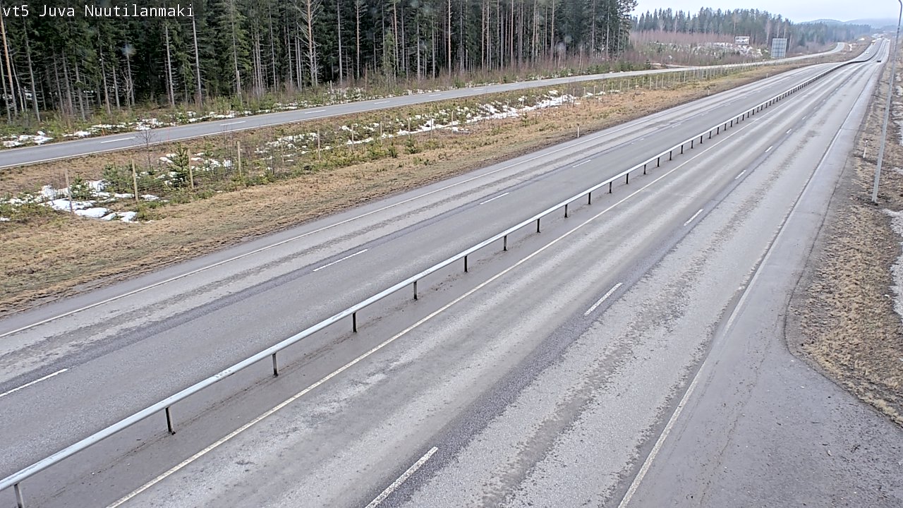 Weather Camera Image Väg 5 Juva, Nuutilanmäki, Juva, Etelä-Savo