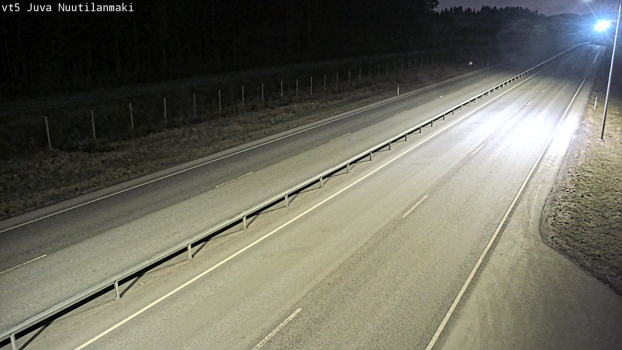 Weather Camera Image Väg 5 Juva, Nuutilanmäki, Juva, Etelä-Savo