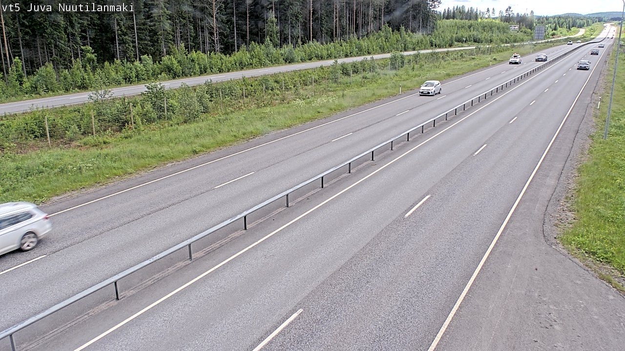 Weather Camera Image Väg 5 Juva, Nuutilanmäki, Juva, Etelä-Savo