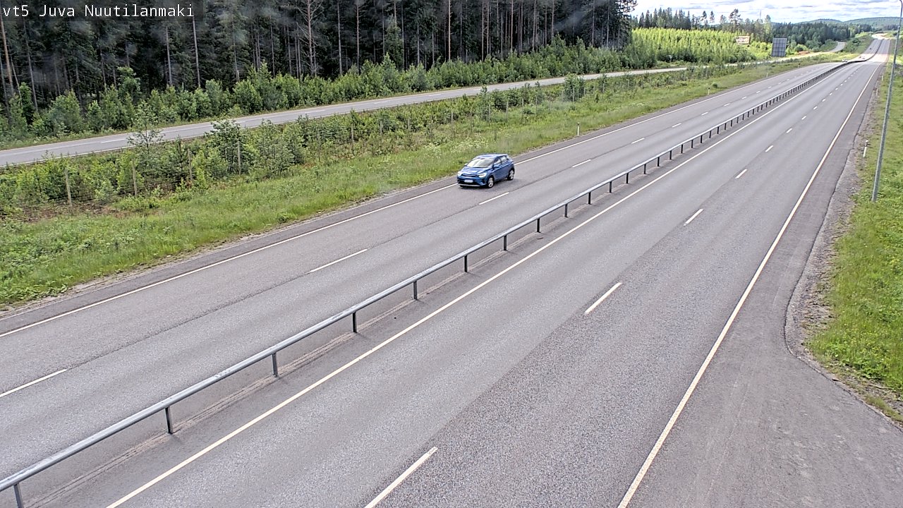 Weather Camera Image Väg 5 Juva, Nuutilanmäki, Juva, Etelä-Savo