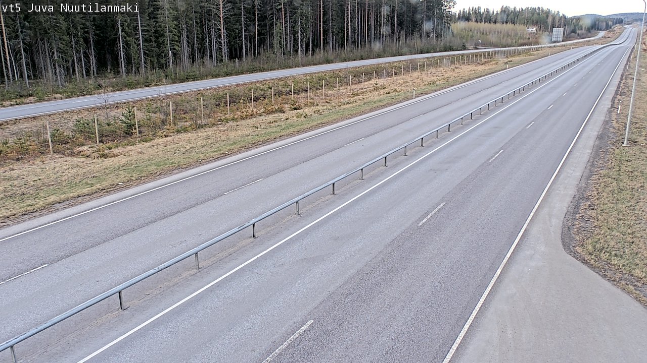 Weather Camera Image Väg 5 Juva, Nuutilanmäki, Juva, Etelä-Savo