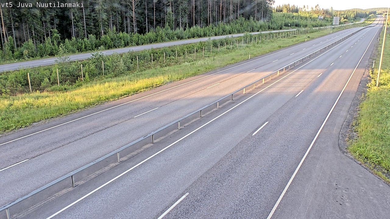 Weather Camera Image Väg 5 Juva, Nuutilanmäki, Juva, Etelä-Savo