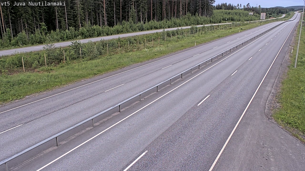 Weather Camera Image Väg 5 Juva, Nuutilanmäki, Juva, Etelä-Savo