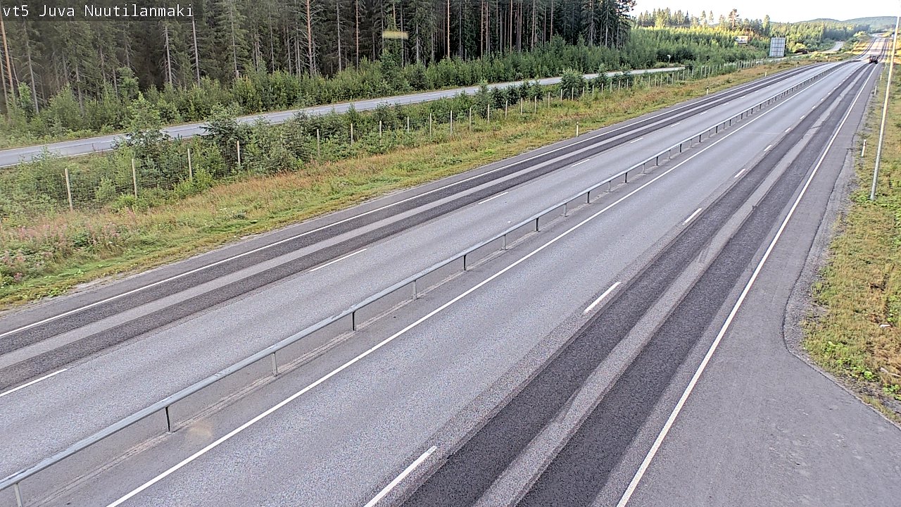 Weather Camera Image Väg 5 Juva, Nuutilanmäki, Juva, Etelä-Savo