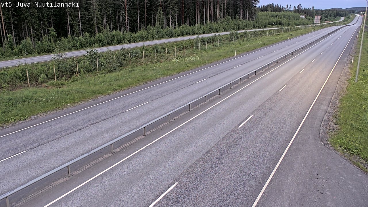 Weather Camera Image Väg 5 Juva, Nuutilanmäki, Juva, Etelä-Savo