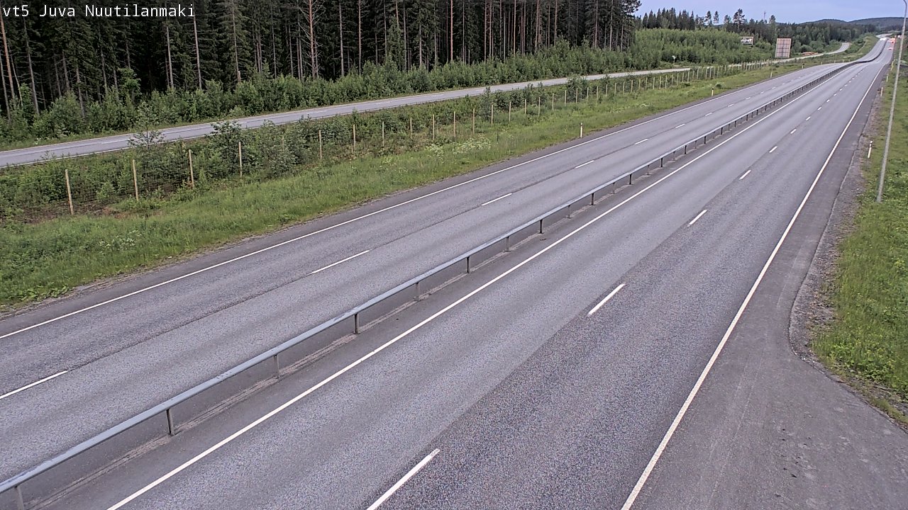Weather Camera Image Väg 5 Juva, Nuutilanmäki, Juva, Etelä-Savo