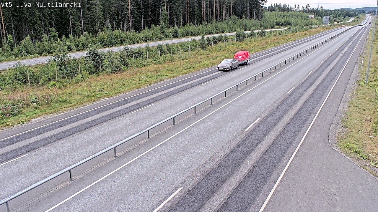 Weather Camera Image Väg 5 Juva, Nuutilanmäki, Juva, Etelä-Savo