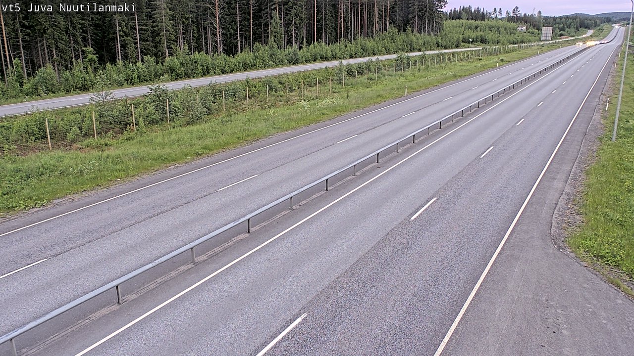Weather Camera Image Väg 5 Juva, Nuutilanmäki, Juva, Etelä-Savo