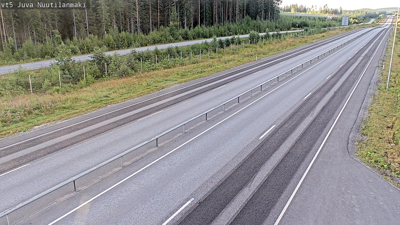 Weather Camera Image Väg 5 Juva, Nuutilanmäki, Juva, Etelä-Savo