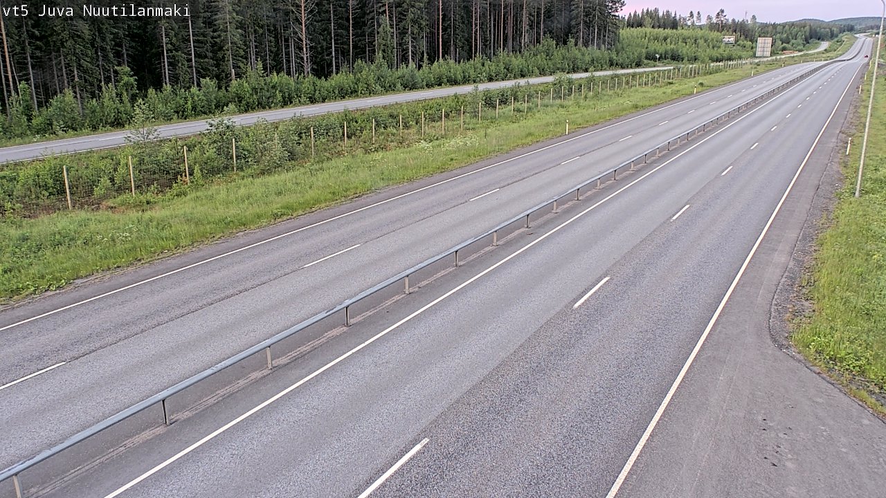 Weather Camera Image Väg 5 Juva, Nuutilanmäki, Juva, Etelä-Savo