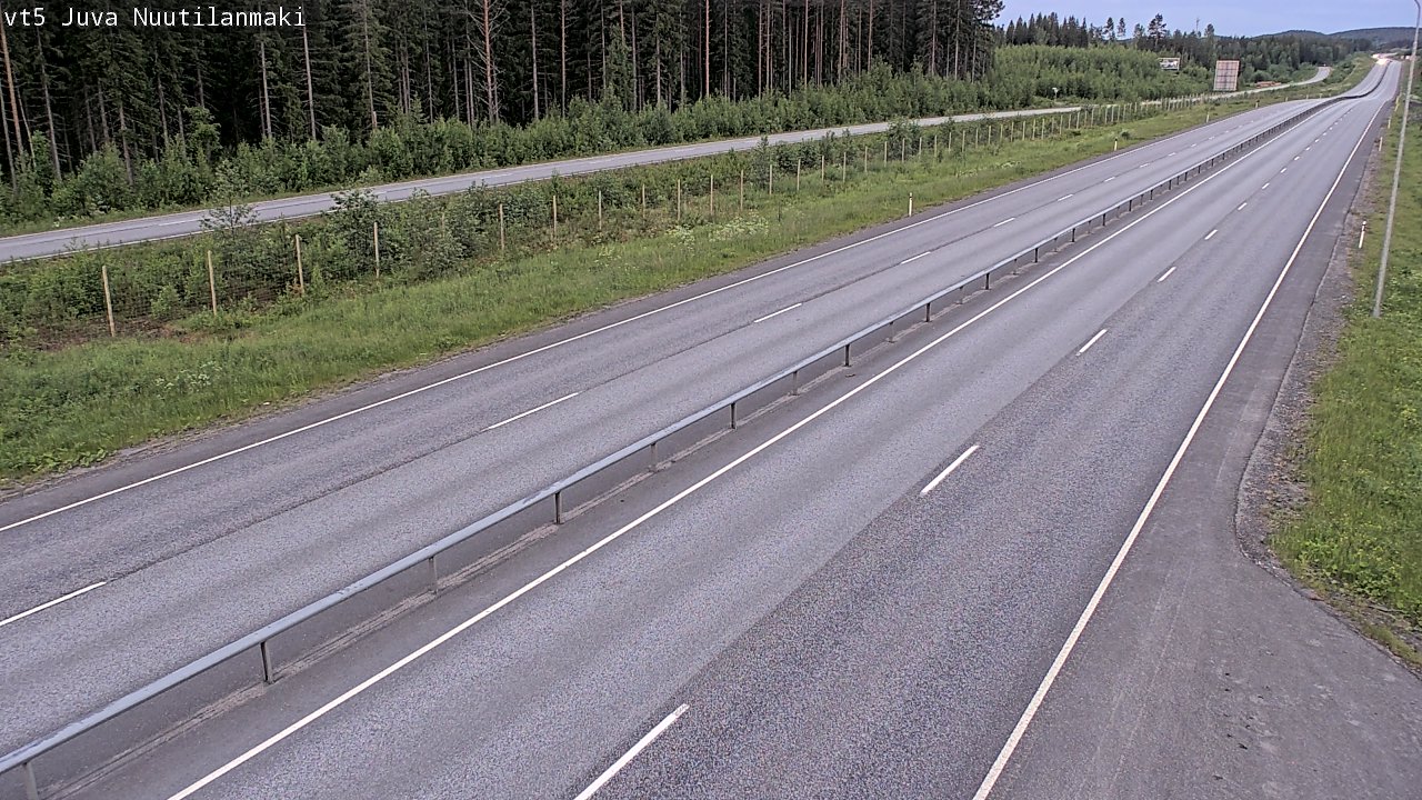 Weather Camera Image Väg 5 Juva, Nuutilanmäki, Juva, Etelä-Savo