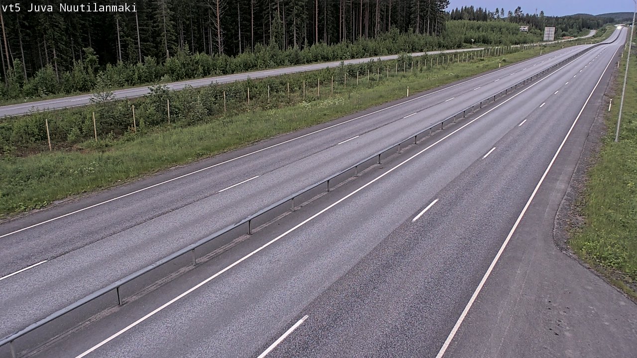 Weather Camera Image Väg 5 Juva, Nuutilanmäki, Juva, Etelä-Savo