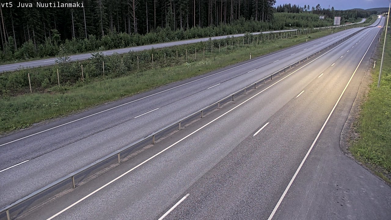 Weather Camera Image Väg 5 Juva, Nuutilanmäki, Juva, Etelä-Savo
