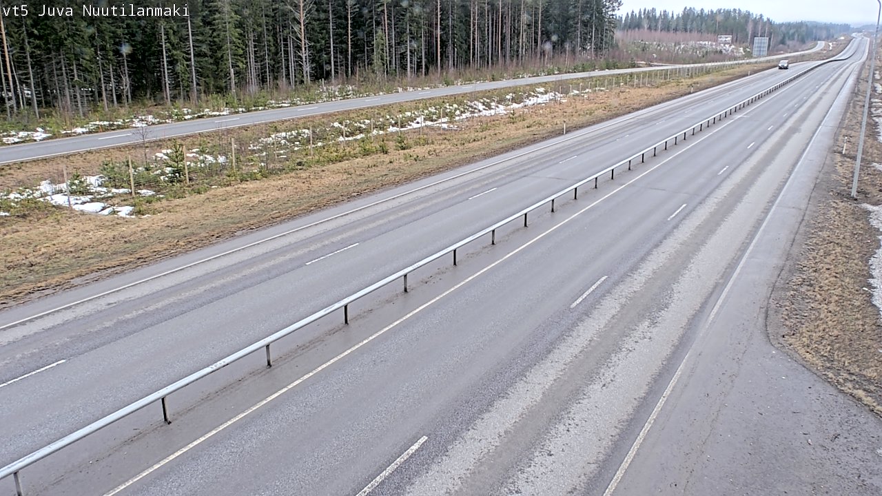 Weather Camera Image Road 5 Juva, Nuutilanmäki, Juva, Etelä-Savo