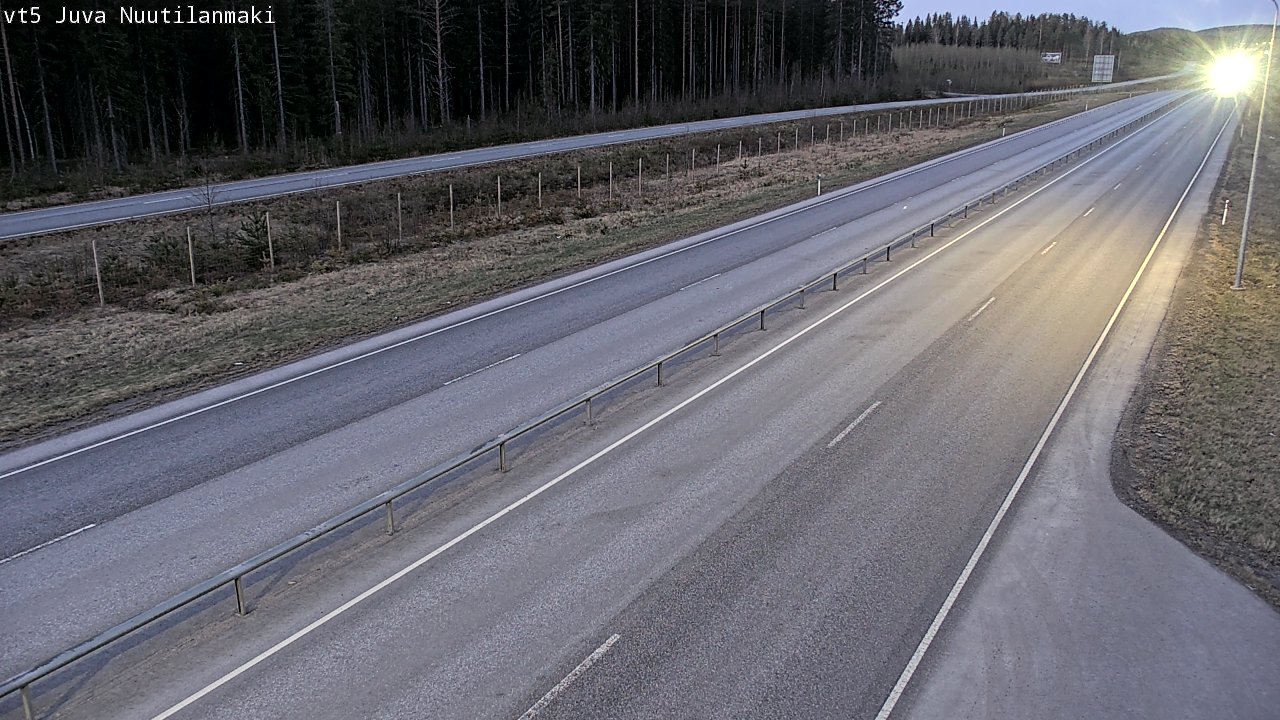 Weather Camera Image Väg 5 Juva, Nuutilanmäki, Juva, Etelä-Savo