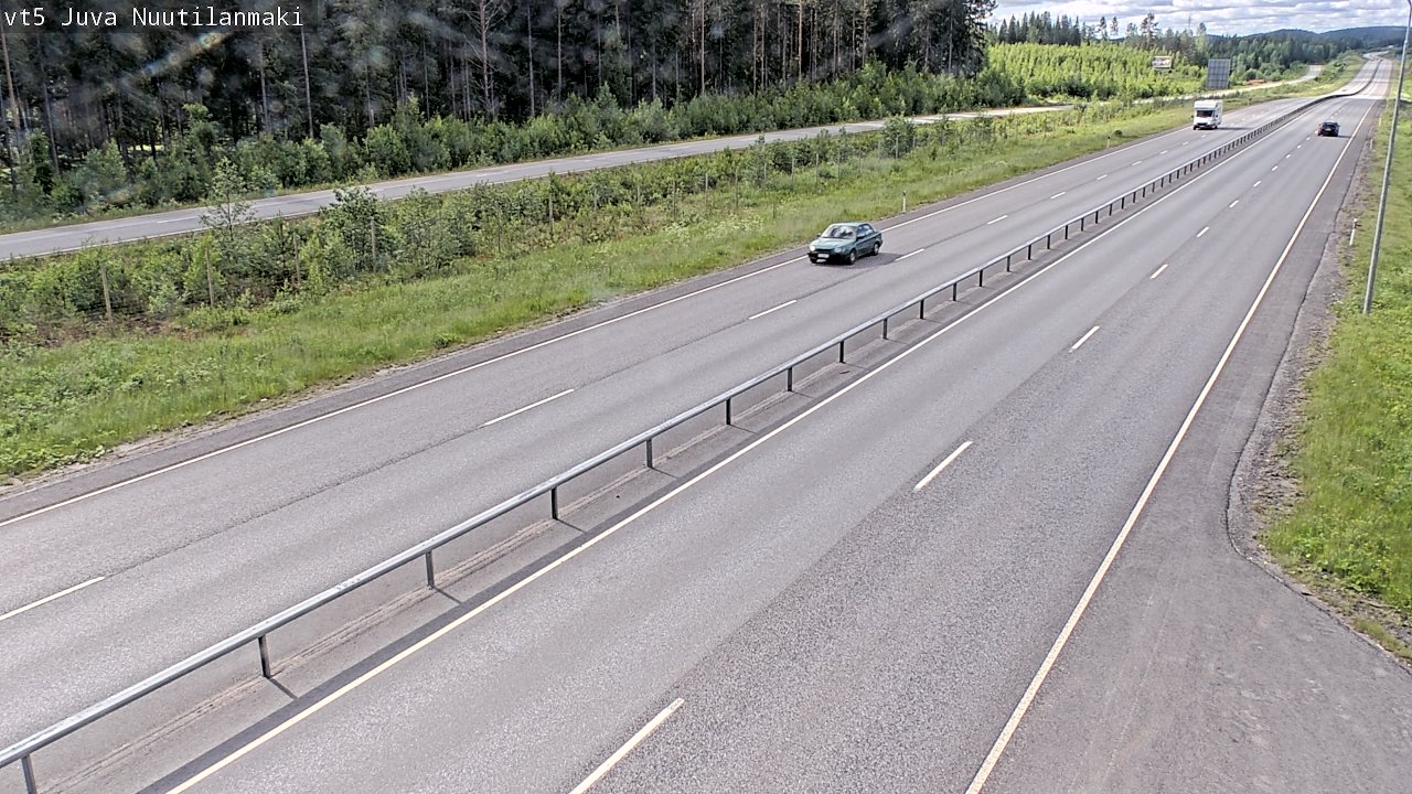 Weather Camera Image Väg 5 Juva, Nuutilanmäki, Juva, Etelä-Savo
