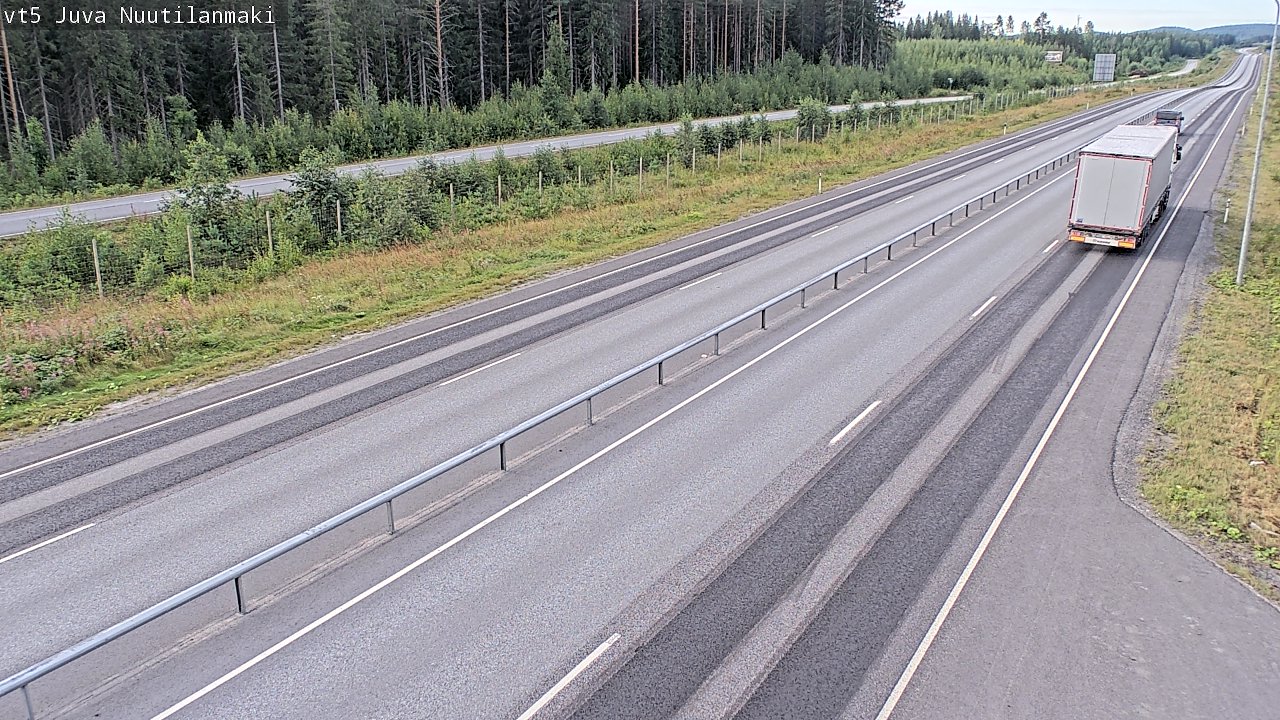 Weather Camera Image Väg 5 Juva, Nuutilanmäki, Juva, Etelä-Savo