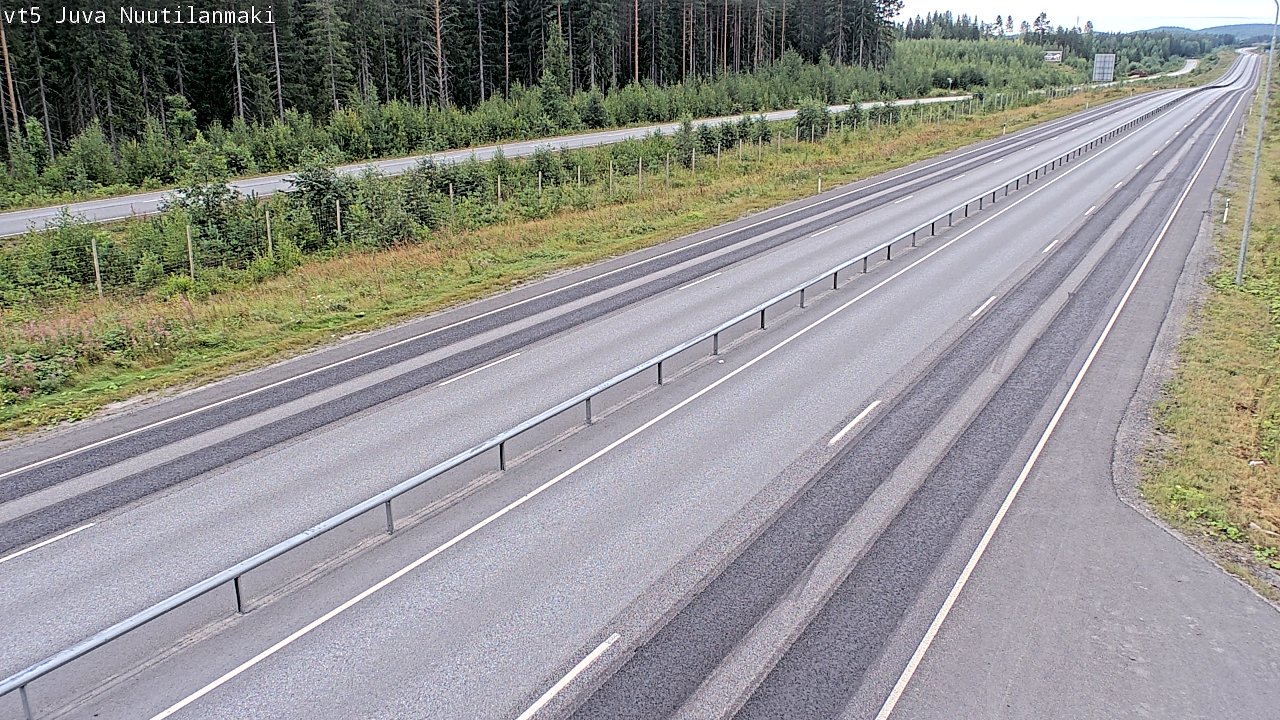 Weather Camera Image Väg 5 Juva, Nuutilanmäki, Juva, Etelä-Savo